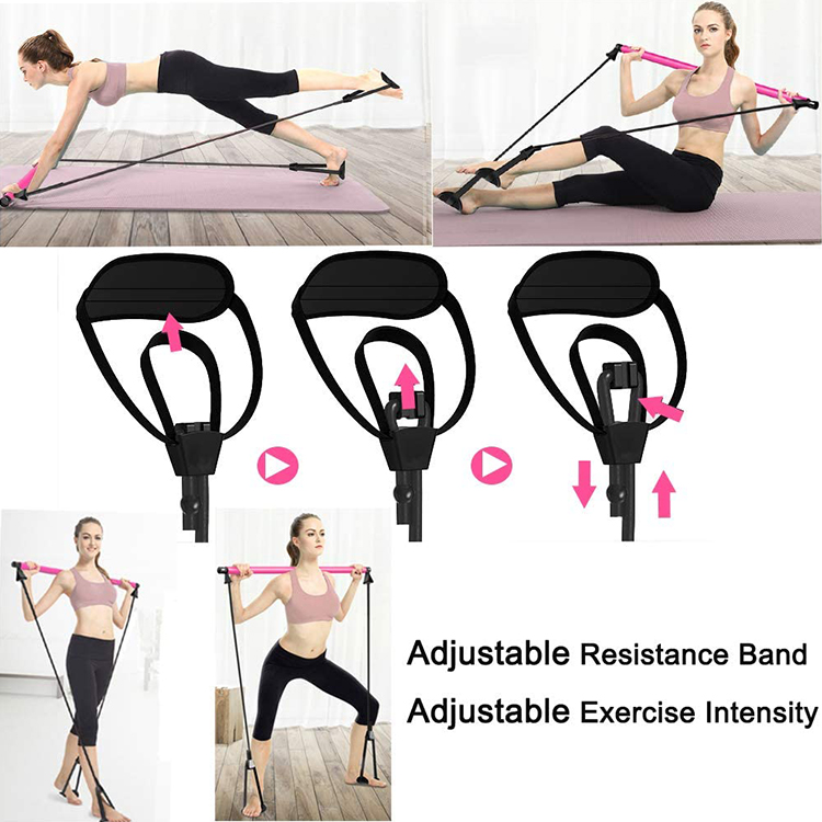 Stick possui bandas de resistência ao látex natural de 2 peças que podem ser esticadas até 6 vezes o seu comprimento sem quebrar.
