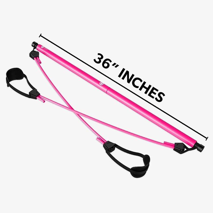 Alta elasticidade e durabilidade Os bastões de fitness de ioga são feitos de materiais de alta qualidade.O stick de fitness é destacável e fácil de transportar.O tubo de metal é resistente e durável, a espuma espessa é confortável e macia, a corda de tensão é altamente elástica e forte e o anel do pé é feito de material absorvente de suor.Adequado para todas as estações.